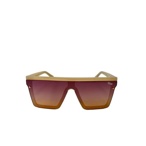 Quay Australia Hindsight Shield Sunglasses 51MM Ivory Purple Orange main image 6